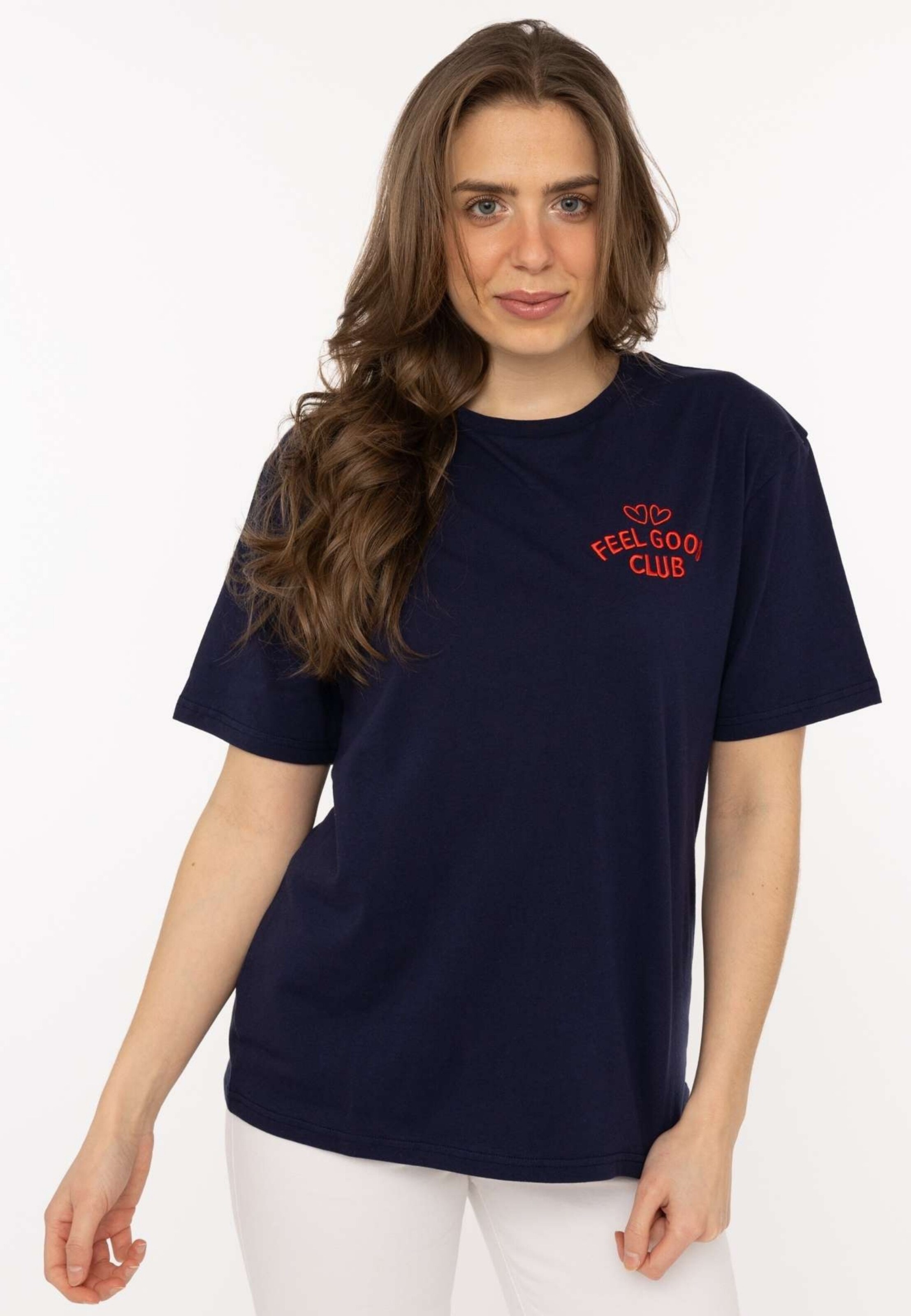 T-shirt Zwillingsherz en bleu : devant