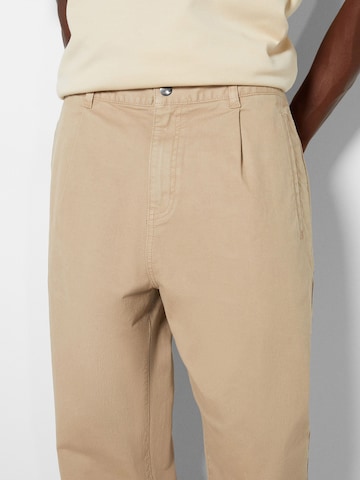 Loosefit Pantalon chino Bershka en beige