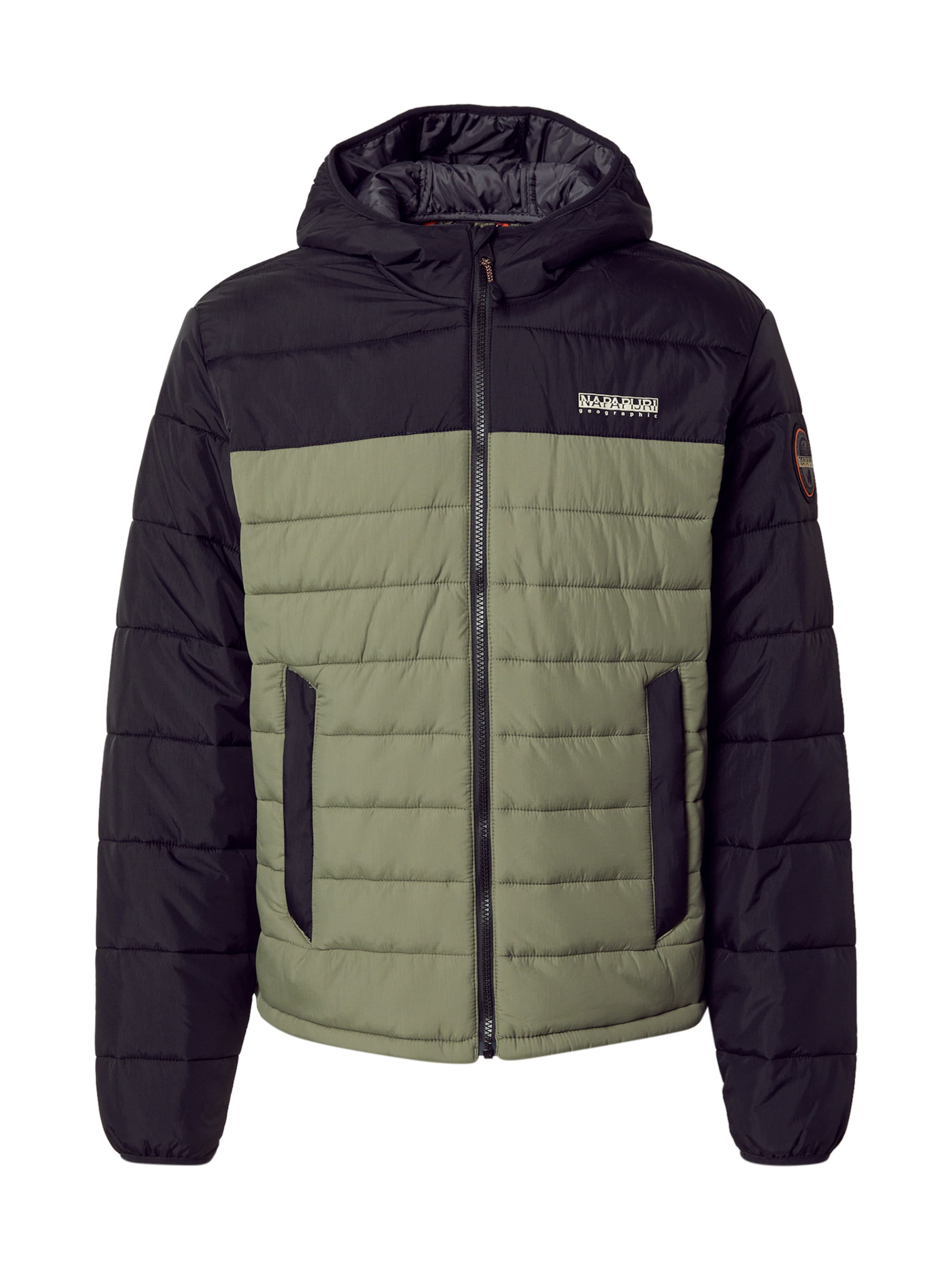NAPAPIJRI Φθινοπωρινό και ανοιξιάτικο μπουφάν 'A-GESAR H' σε πράσινο: μπροστά