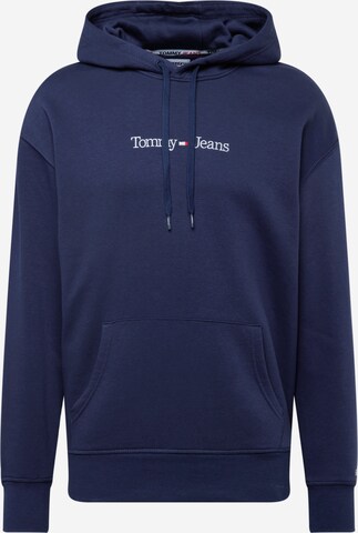 Sweat-shirt Tommy Jeans en bleu : devant