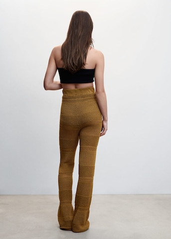 MANGO Tapered Broek in Bruin