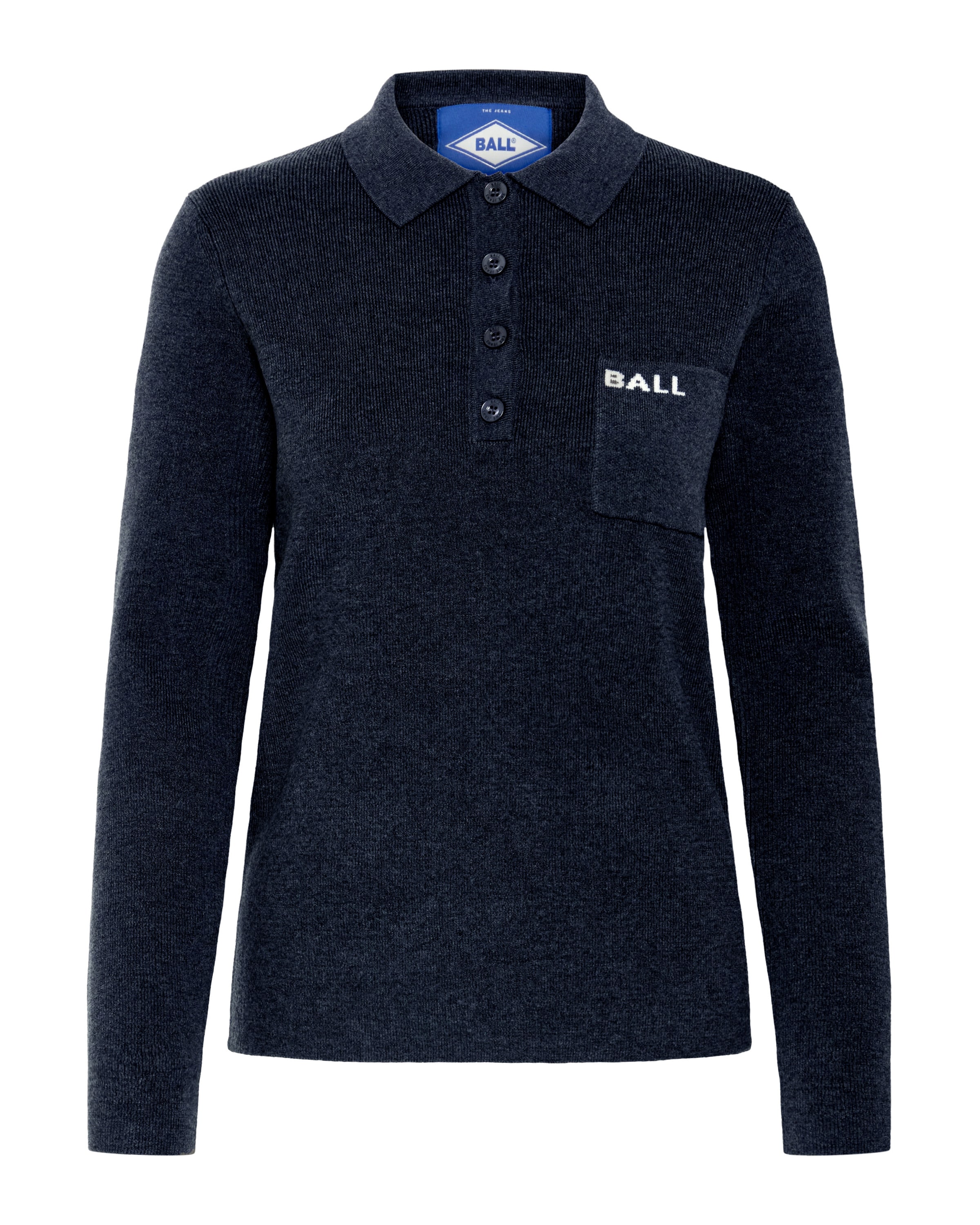 Ball Pullover 'Marietta' in Blau: Vorderseite