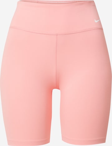 Pantalon de sport 'One' NIKE en rose : devant