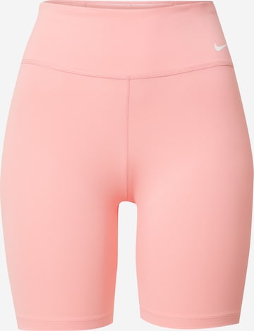 NIKE Skinny Sportbroek 'One' in Roze: voorkant