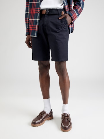 INDICODE Normální Chino kalhoty 'INConor' – černá: přední strana