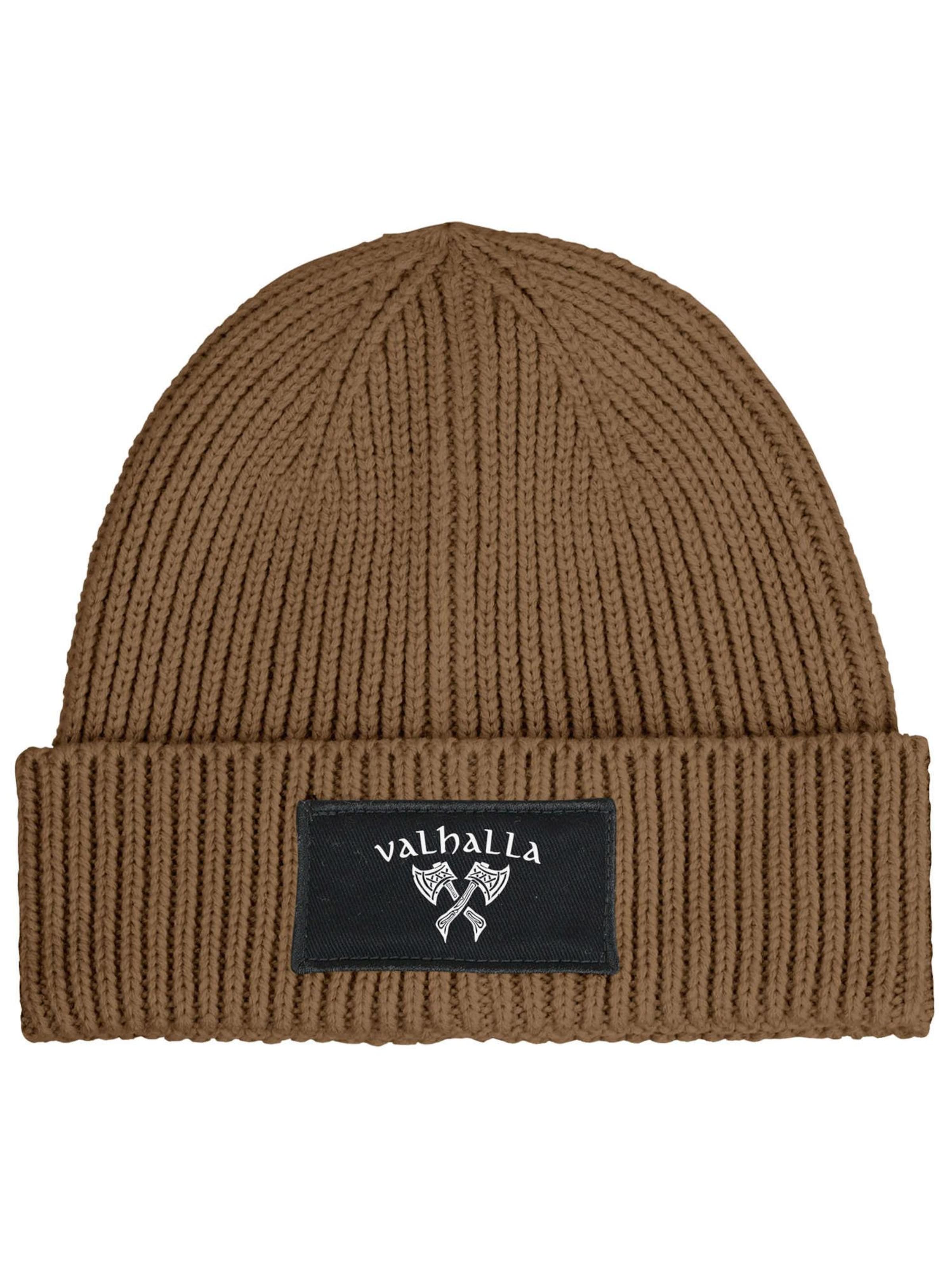 Neverless Beanie 'Valhalla' in Brown: front
