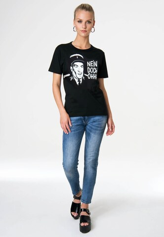 LOGOSHIRT Shirt 'Le Gendarme de Saint-Tropez - Nein! Doch! Ohhh!' in Schwarz