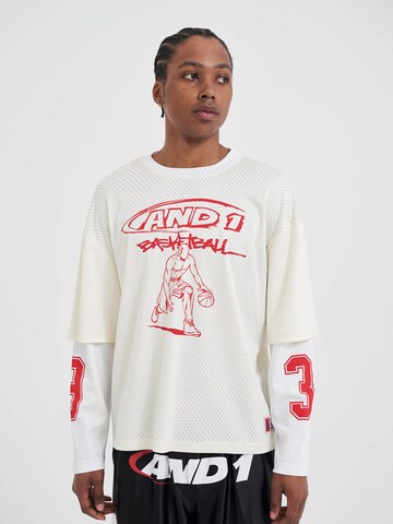 AND1 Tričko – béžová: přední strana