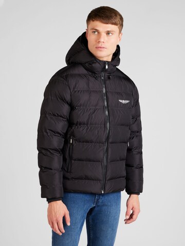 Hackett London Winter Jacket 'AM SUB SONIC' in Black: front
