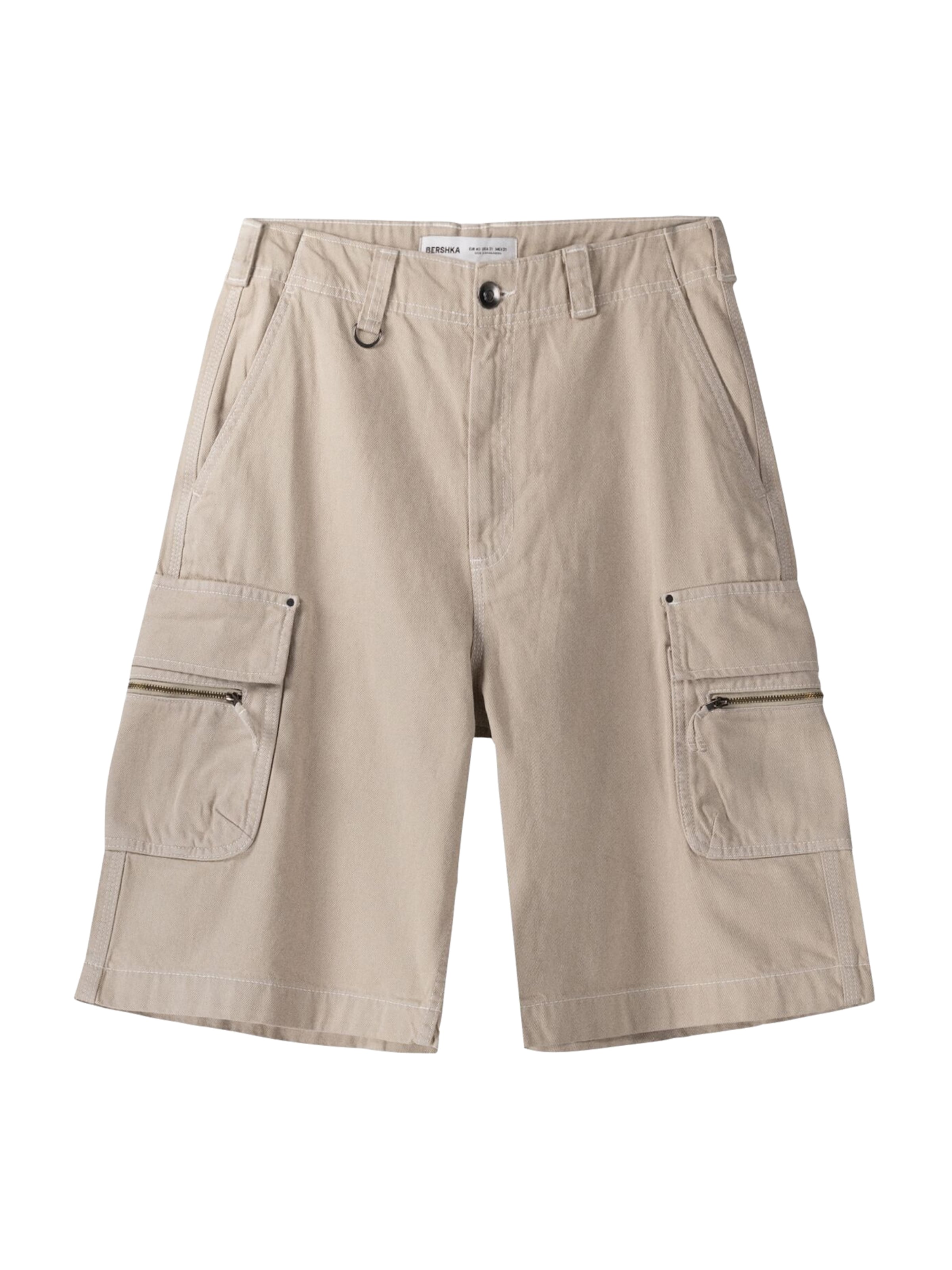 Bershka Loosefit Cargobyxa i beige: framsida