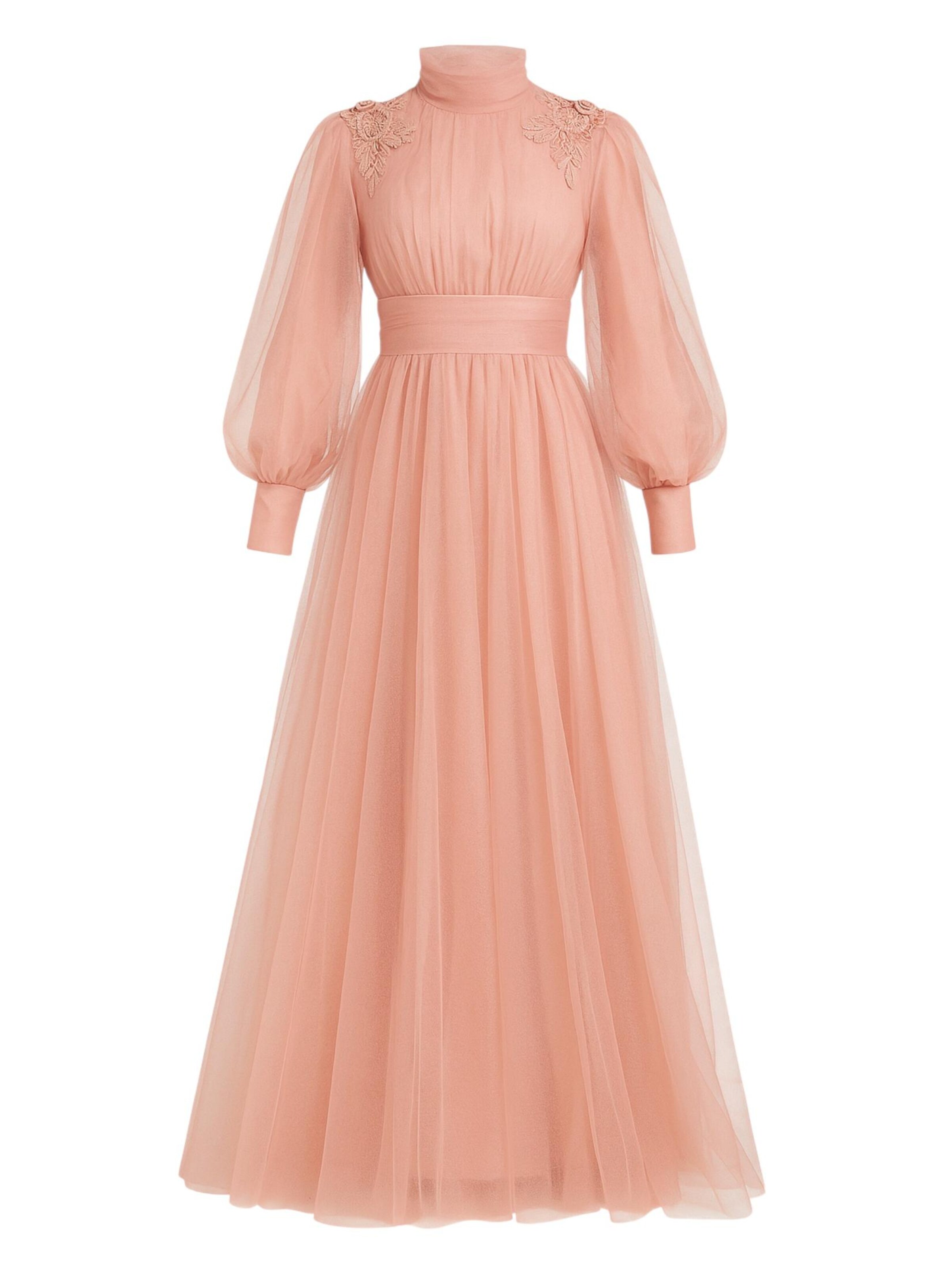 fashionshowcase - Vestido de noche 'MINEL' en rosa: frente