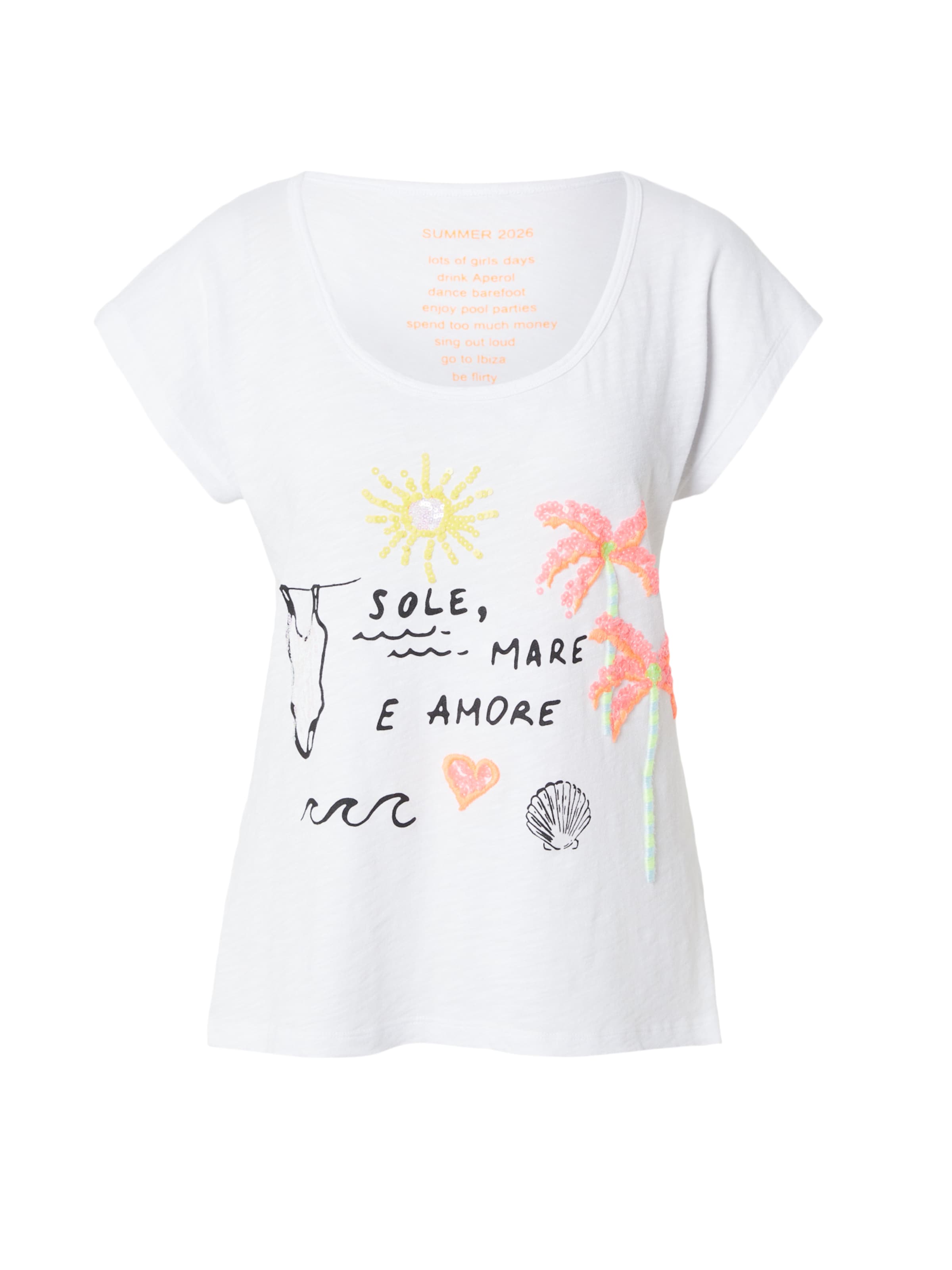 Grace Paita 'SOLE, MARE, AMORE' värissä valkoinen: etupuoli