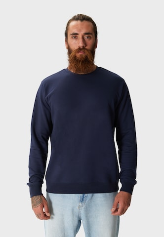 Oldskull Sweatshirt 'Plain Basic' in Blau: Vorderseite