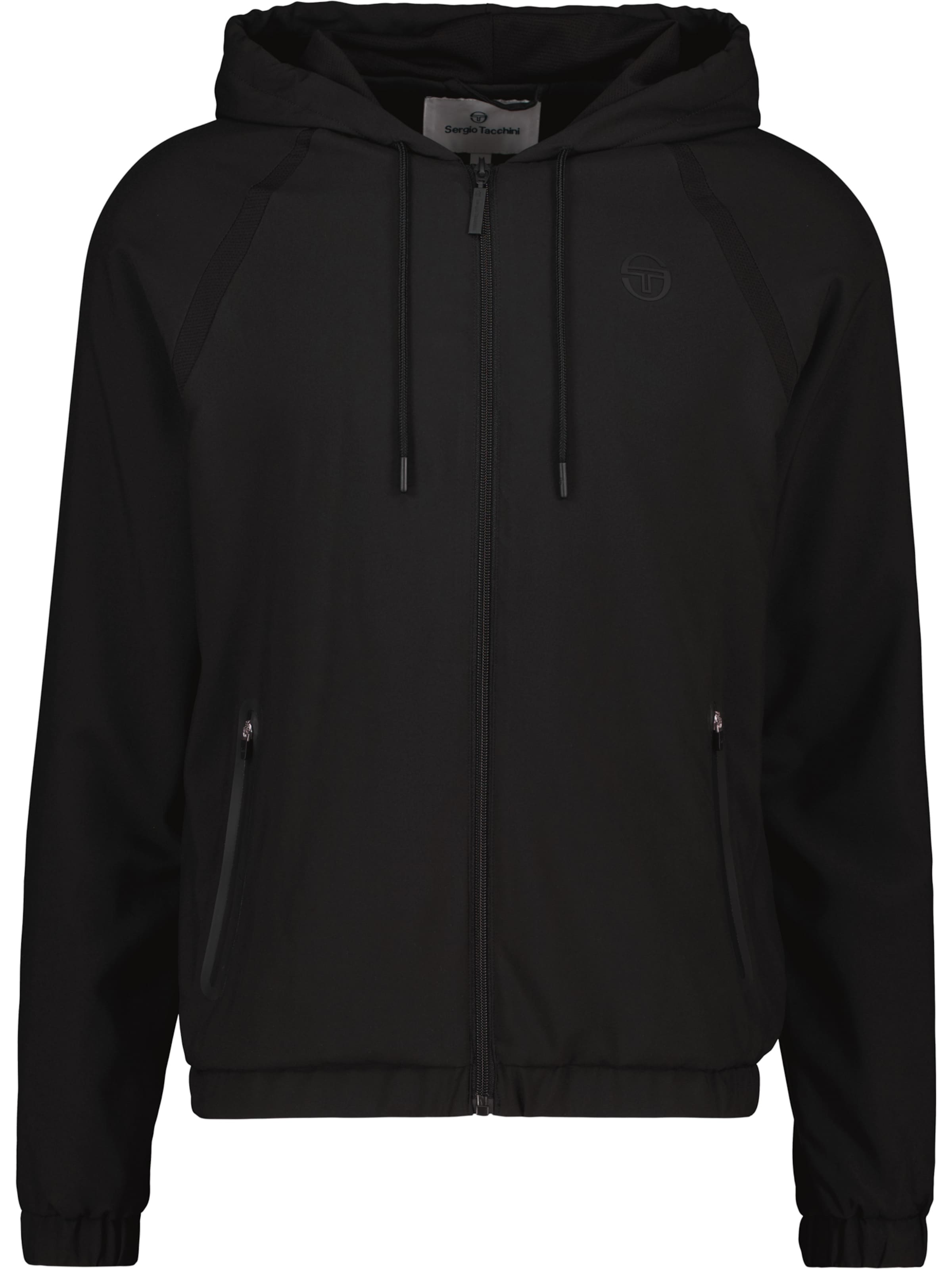 Sergio Tacchini Trainingsjacke 'Rispecchio' in Schwarz: Vorderseite