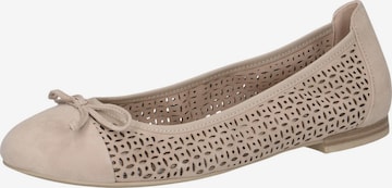 CAPRICE Ballet Flats in Beige: front