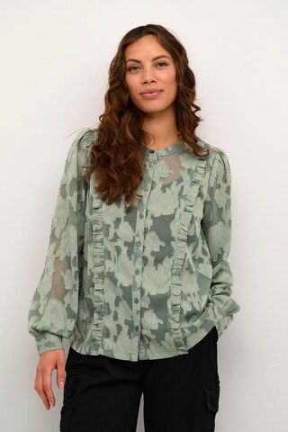 Cream Bluse 'Yana' i grøn: forside