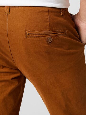 Coupe slim Pantalon à pince 'Cam' Only & Sons en marron