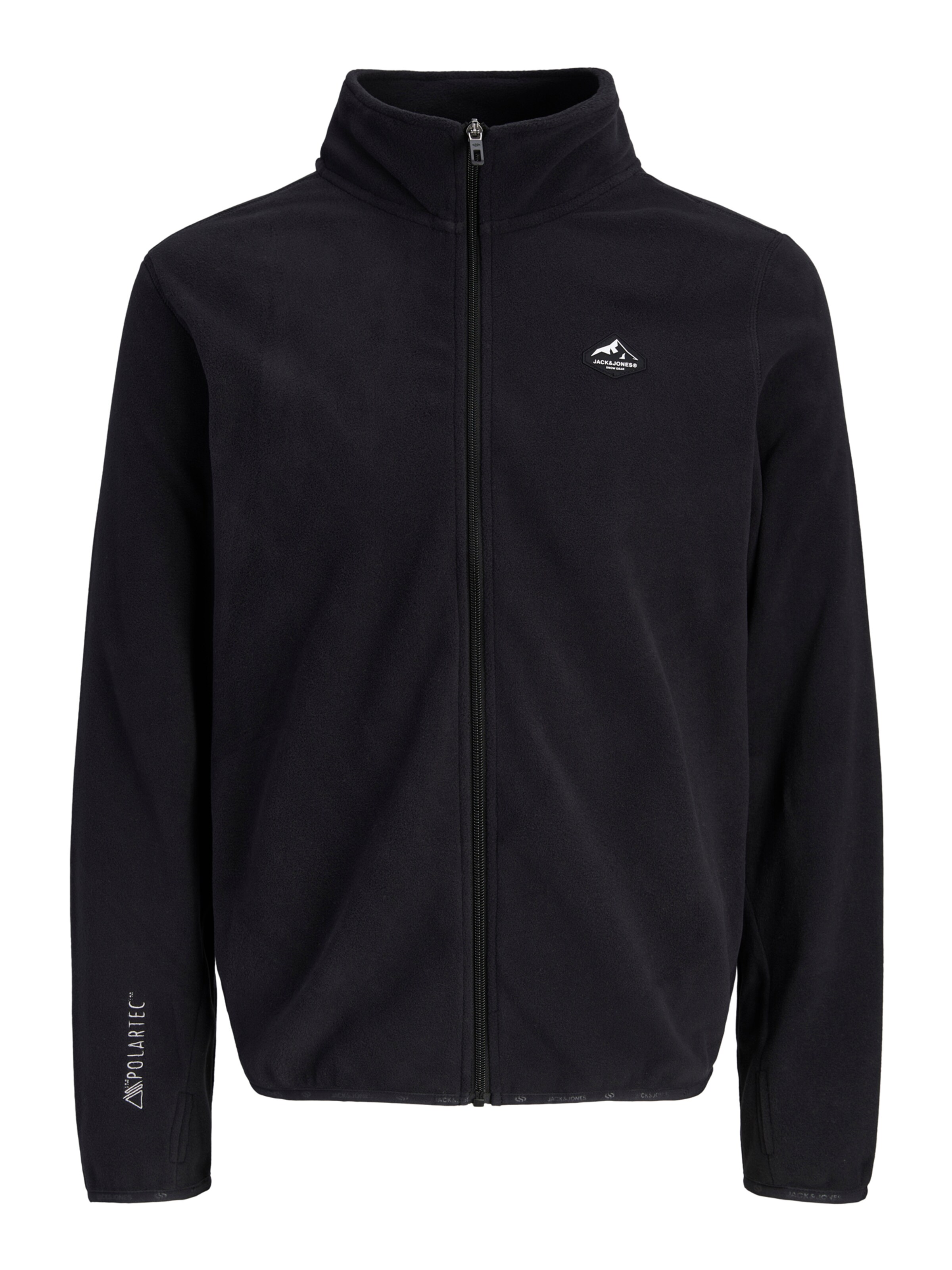 Jack & Jones Plus Fliisjakk 'JJSTIGNES', värv must: eest vaates