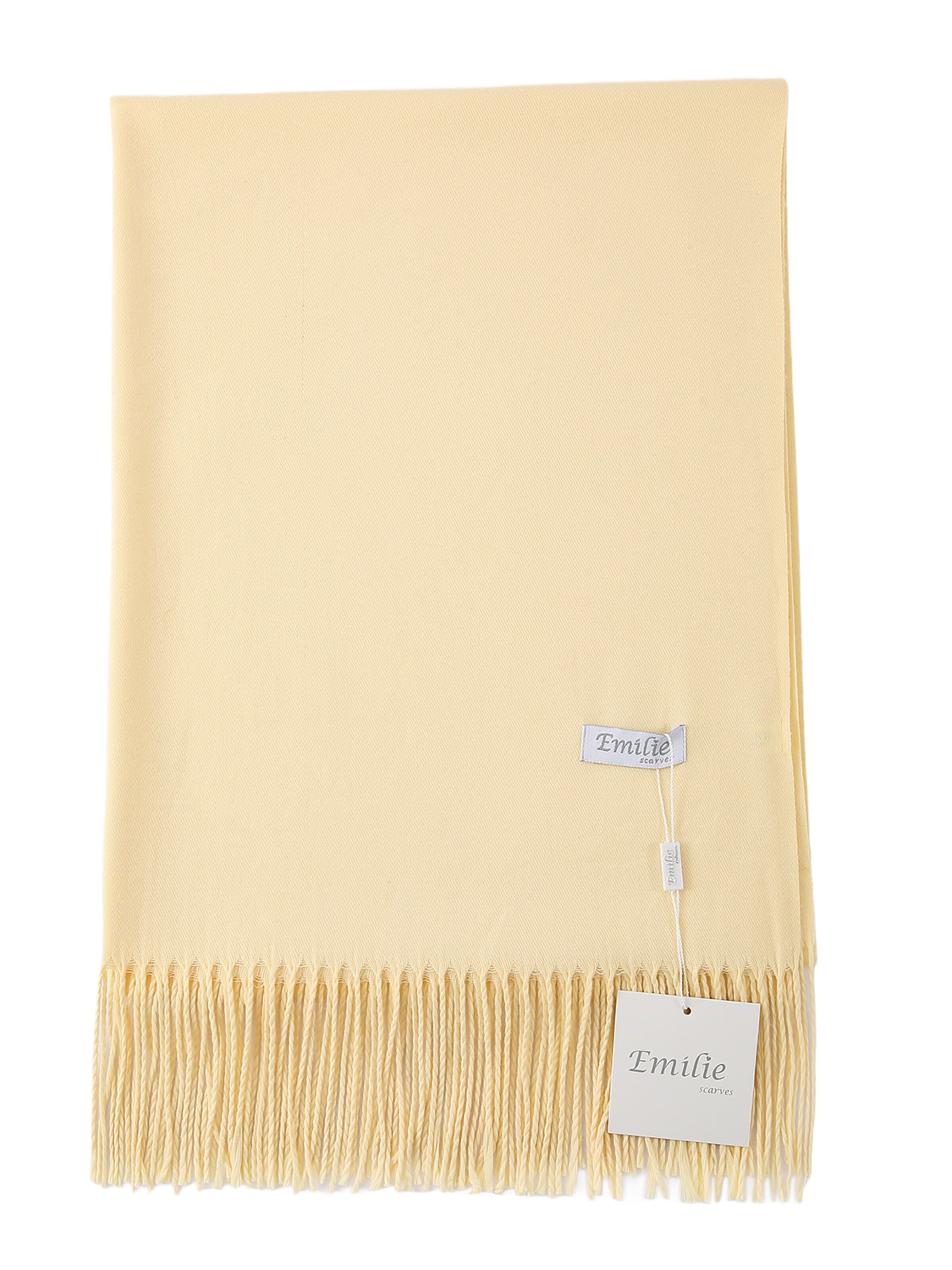 Emilie collection Sjaal 'Pashmina scarf' in Geel: voorkant