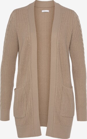 TAMARIS Knit Cardigan in Beige: front