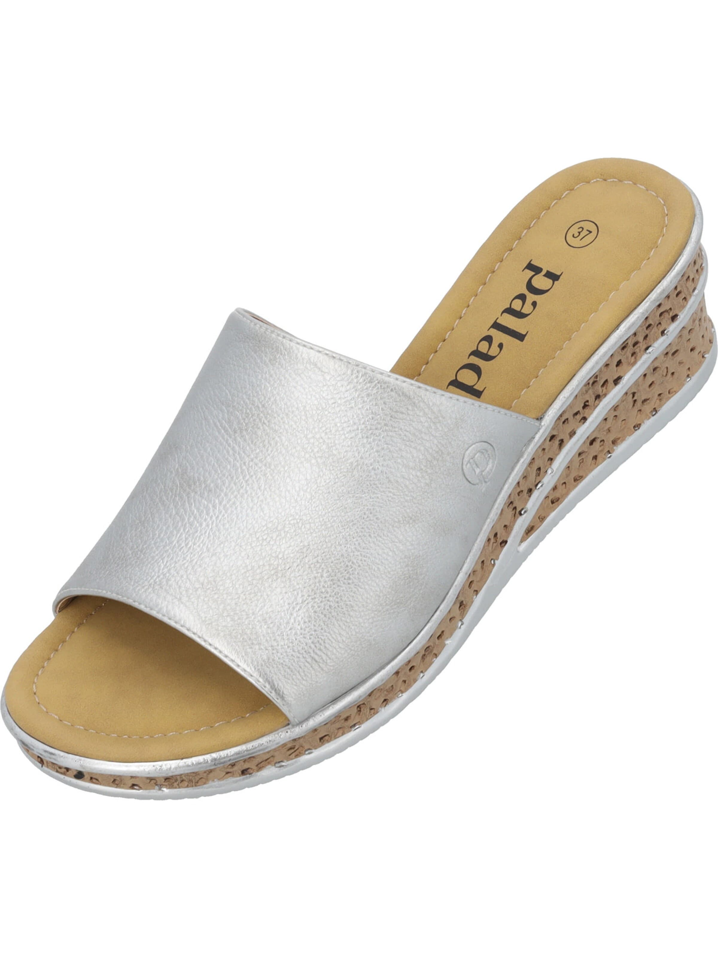 Palado Pantolette 'Palado Niserios'‌‌‌‌ in Silber: Vorderseite