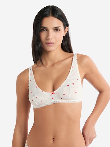 ETAM Bralette Bra 'Vanity Gourman' in White: front