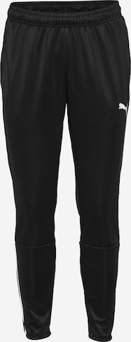 Tapered Pantaloni sportivi 'TeamLIGA' di PUMA in nero: frontale