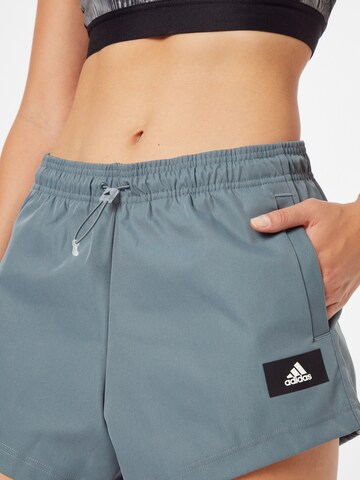 ADIDAS SPORTSWEAR Regular Workout Pants 'W Q2SP' in Blue