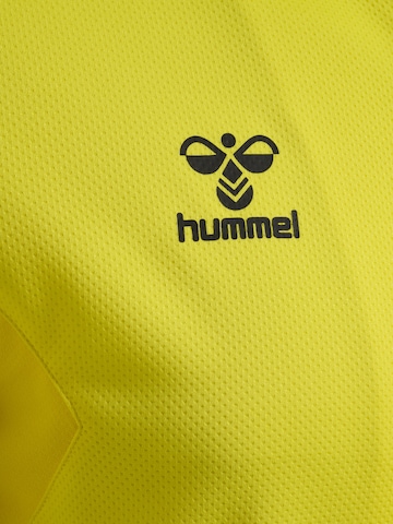 Hummel Athletic Zip-Up Hoodie 'Authentic' in Yellow