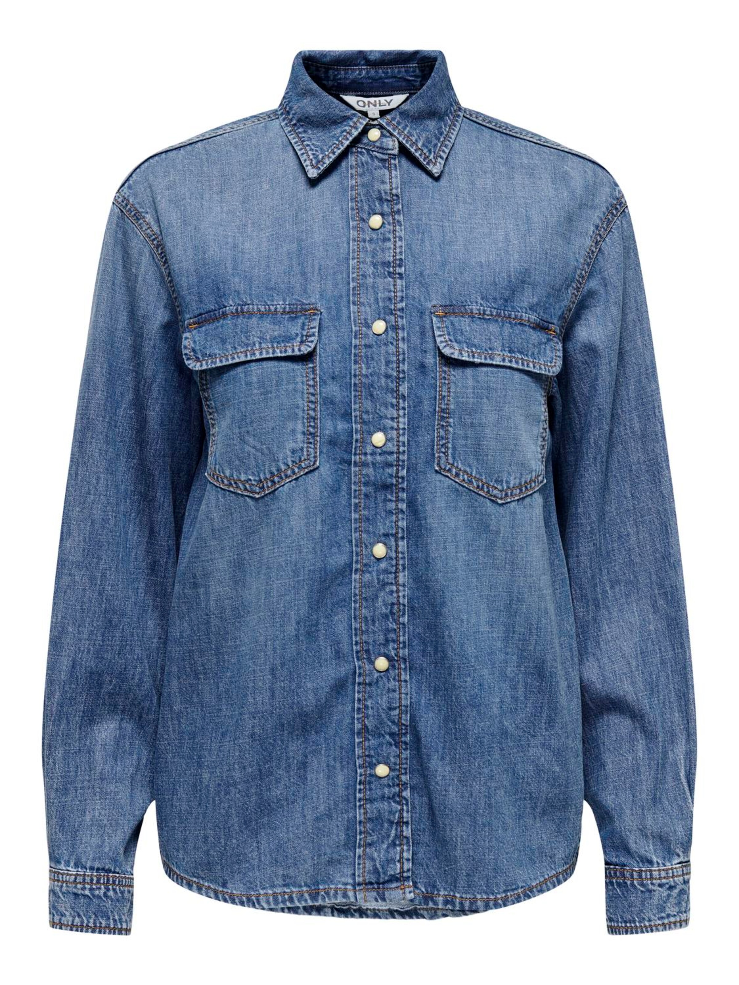 ONLY Bluzka 'ONLSevigny' w kolorze niebieski: przód