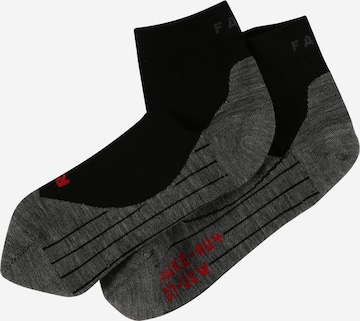 FALKE Athletic Socks 'RU4' in Black: front
