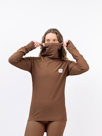 T-shirt fonctionnel 'Icecold' Eivy en marron : devant