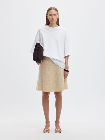 Gonna di SELECTED in beige
