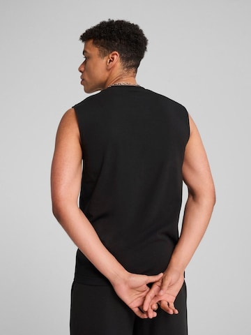 PUMA Shirt 'Puma Ess No. 1 Logo Sleeveless Tee' in Zwart