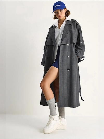 Bianco Lucci Mantel in anthrazit / schwarz, Produktansicht