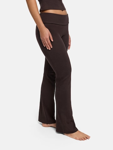 cfab (formerly creamy fabrics) Flared Leggings 'Cotton Flared Bootcut Leggings'‌‌‌ in Braun