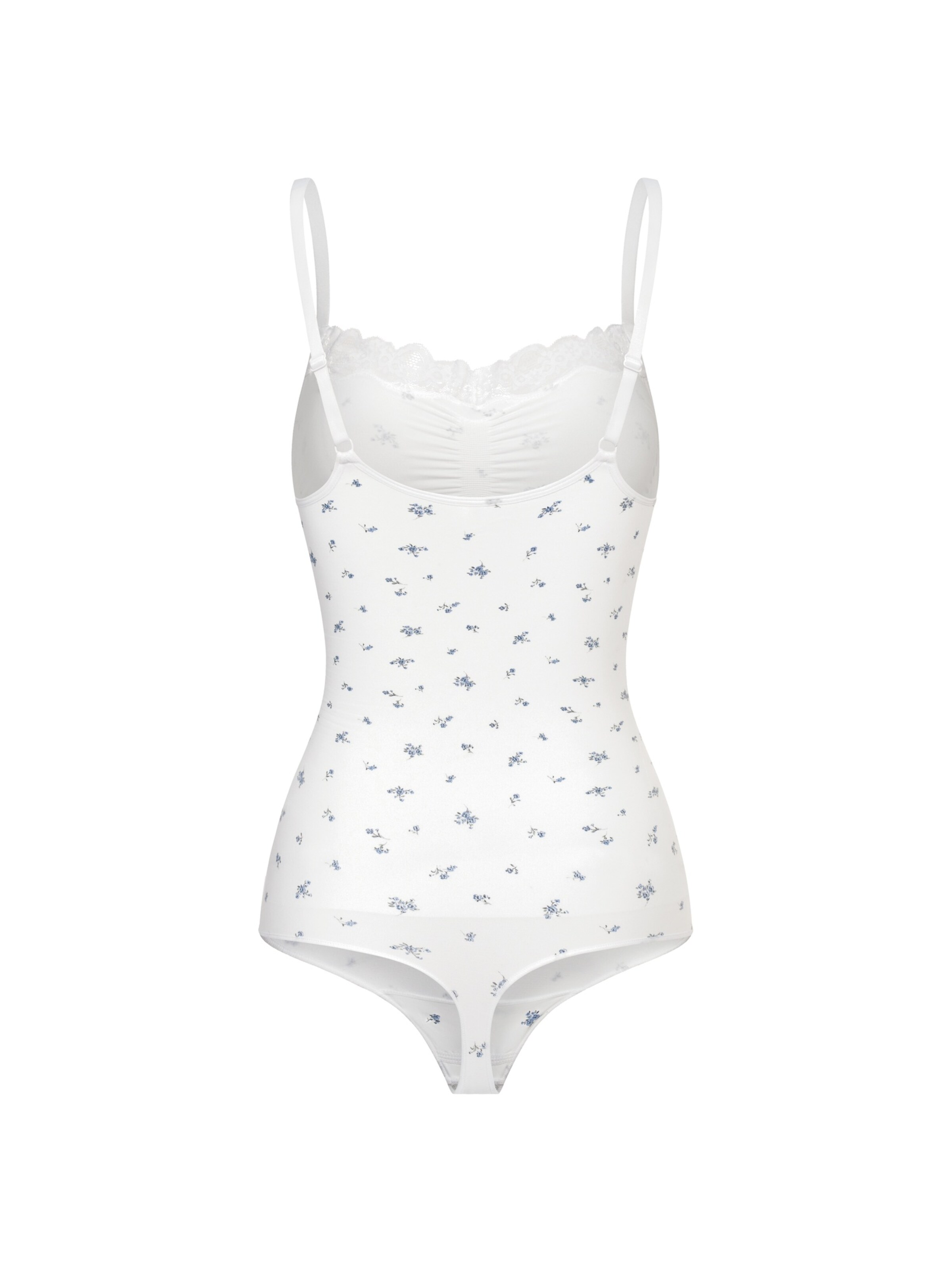 cfab (formerly creamy fabrics) Shapingbody 'Bodysuit Sculpting Shapewear mit Lace' i vit