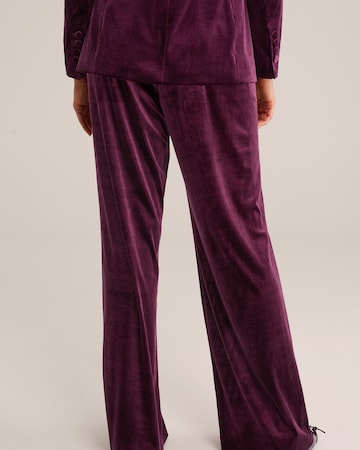 WE Fashion Loosefit Broek in Lila