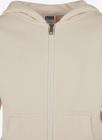 Urban Classics Zip-Up Hoodie in Beige