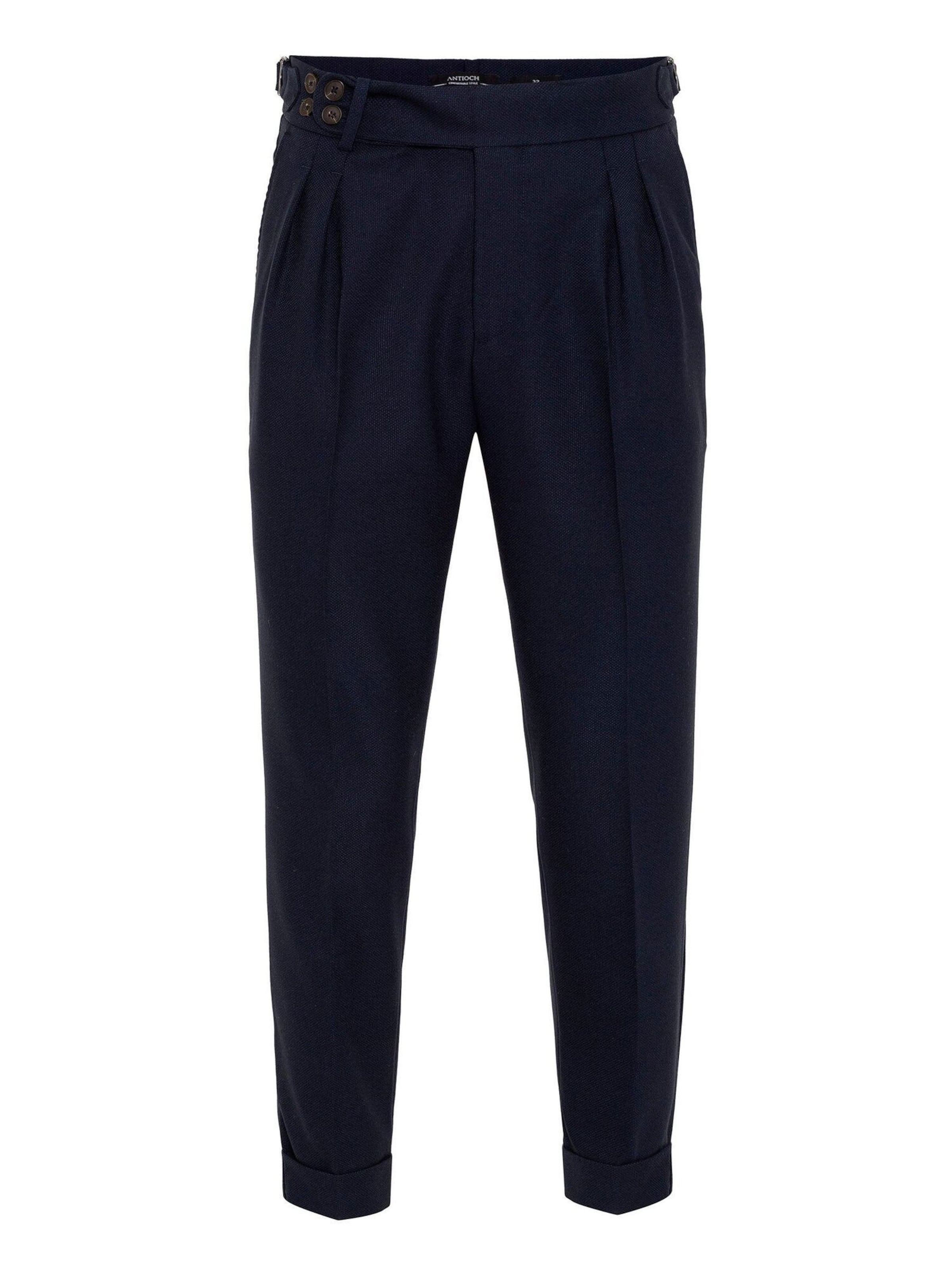 Antioch - Regular Calças com pregas em azul: frente