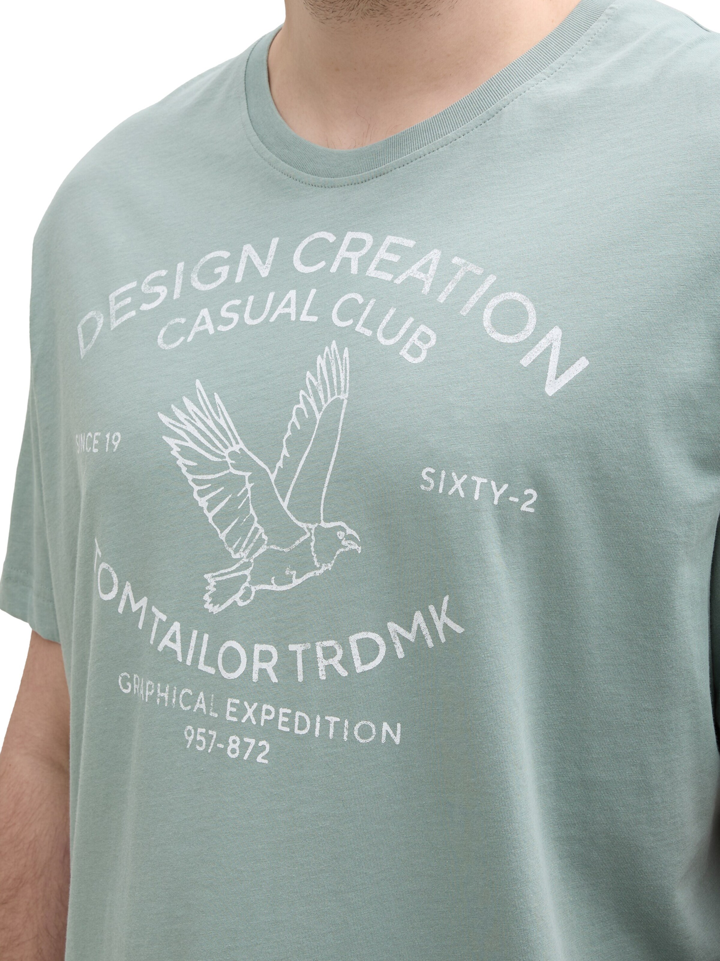 TOM TAILOR Men + Футболка в Зеленый