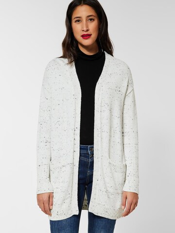 STREET ONE Knit Cardigan in White: front