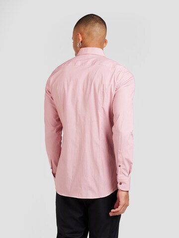 Coupe regular Chemise business 'H-HANK' BOSS en rose