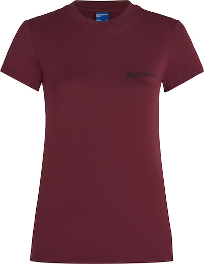 Marškinėliai iš KARL LAGERFELD JEANS, spalva – vyšninė spalva, Prekių apžvalga