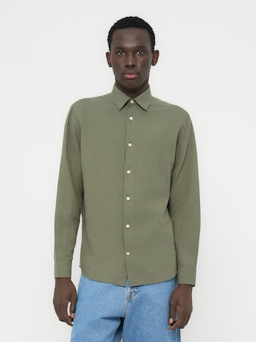 JACK & JONES Klasický střih Společenská košile 'JJEBreeze' – zelená: přední strana