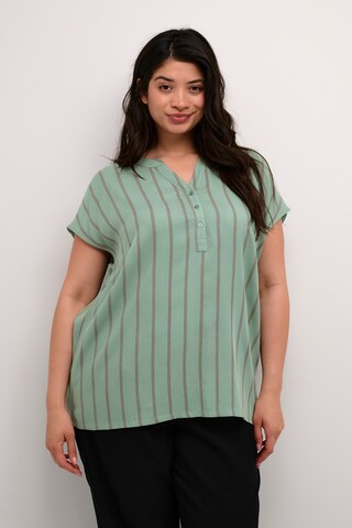 KAFFE CURVE Bluse 'Sida' in Grün: Vorderseite