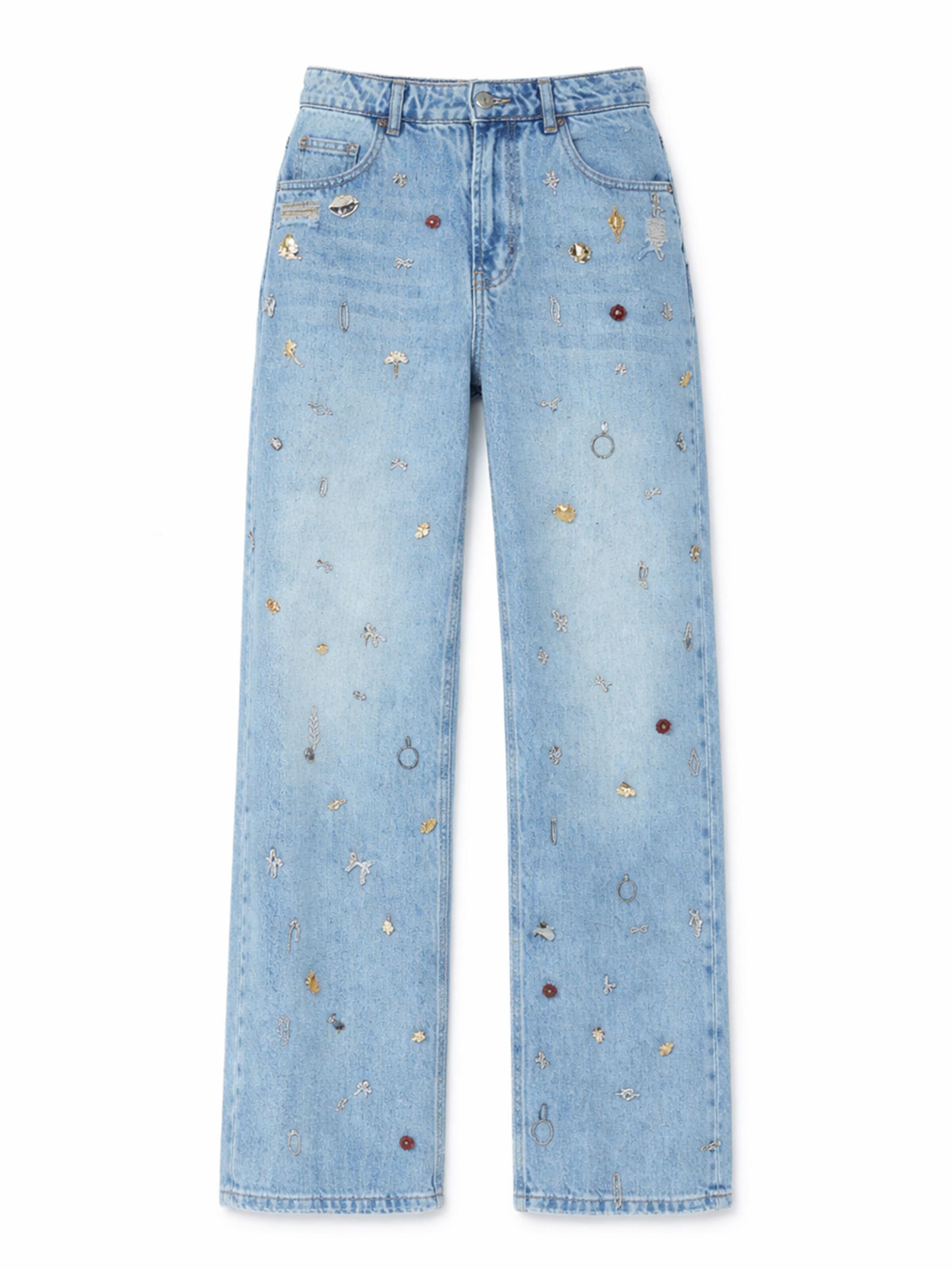 IT'S BASIC Baggy Jeans 'MEGA BAGGY LOW RISE JEANS (Lenght 28)' in Blue: front