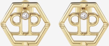 Orecchini 'HEXAGON' di Philipp Plein Jewellery in oro: frontale