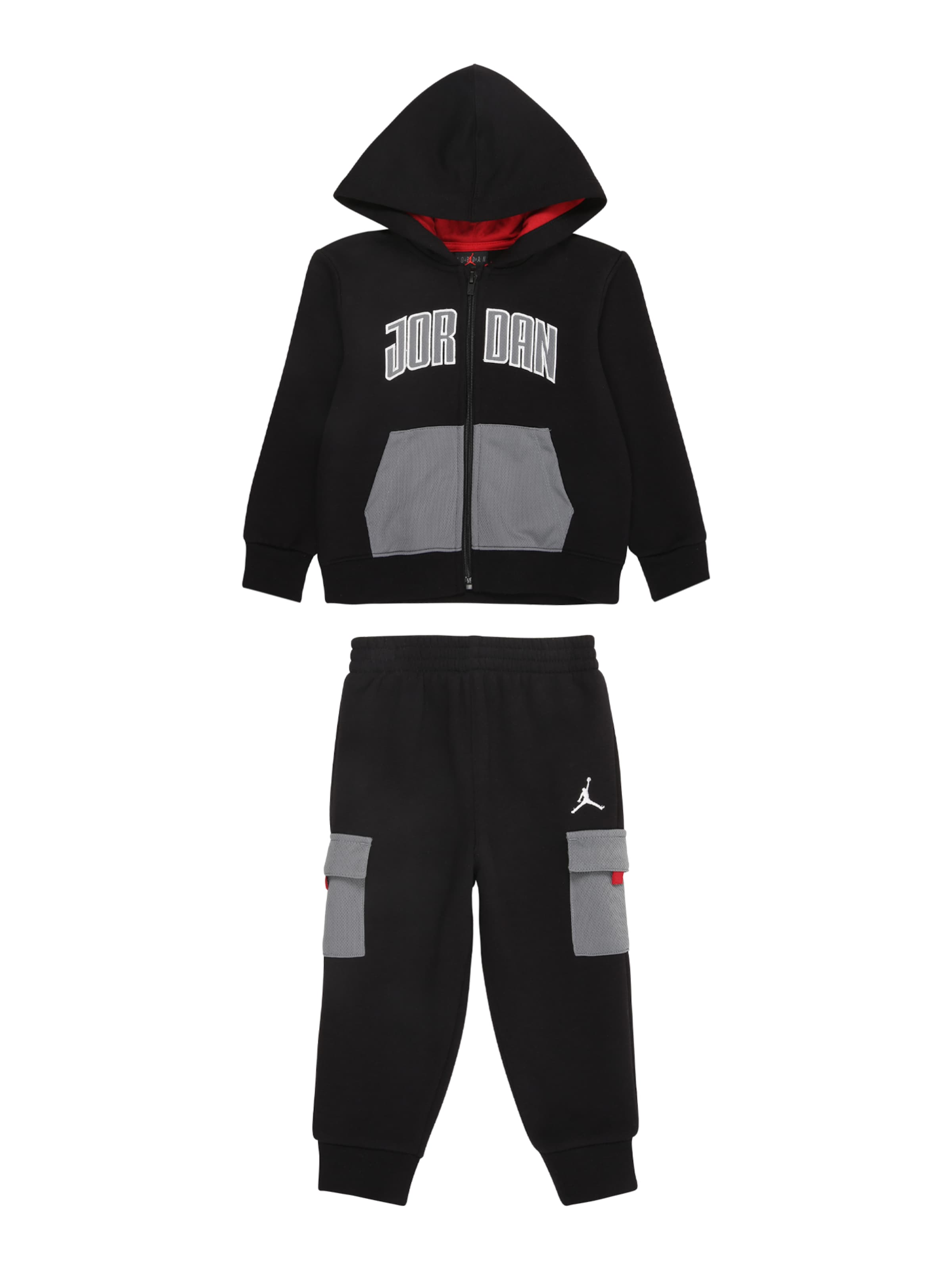 Jordan Φόρμα τρεξίματος σε μαύρο: μπροστά