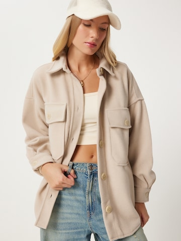 Happiness İstanbul Jacke in Beige: Vorderseite